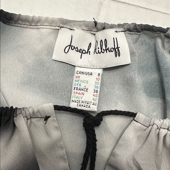 Joseph Ribkoff Black White Cold Shoulder Top Woman’s Size 8 Workwear Office - Picture 5 of 8